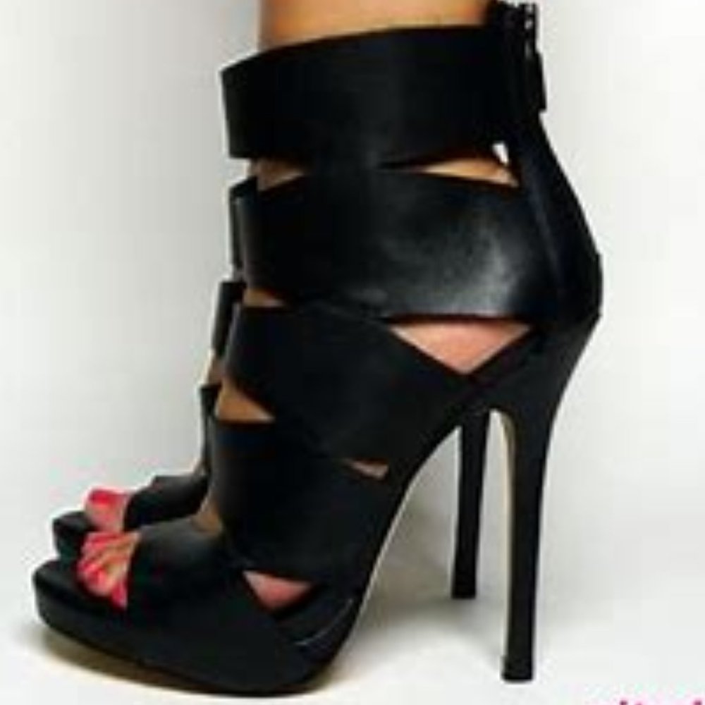 Aldo "Parrin" Peep-Toe Stiletto Heels - Picture 2 of 15